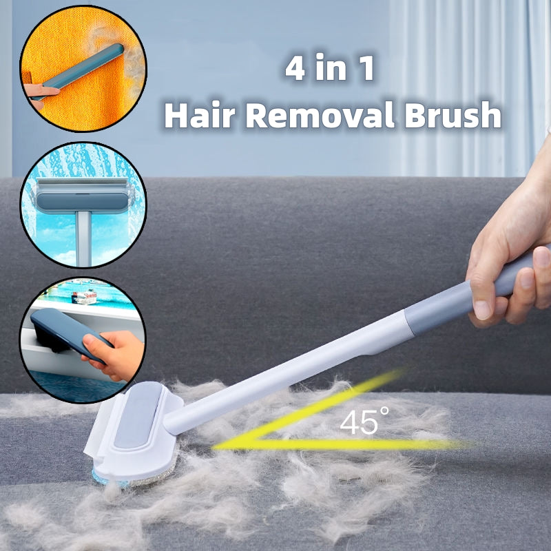 4-in-1 Pet Hair Remover Brush – Multifunctional Dog & Cat Hair Cleaner with Window & Screen Tool