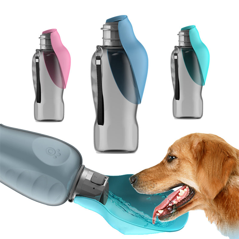 800 ml Portable Dog Water Bottle – Leakproof, Foldable Drinking Bowl for Golden Retrievers & Outdoor Walks